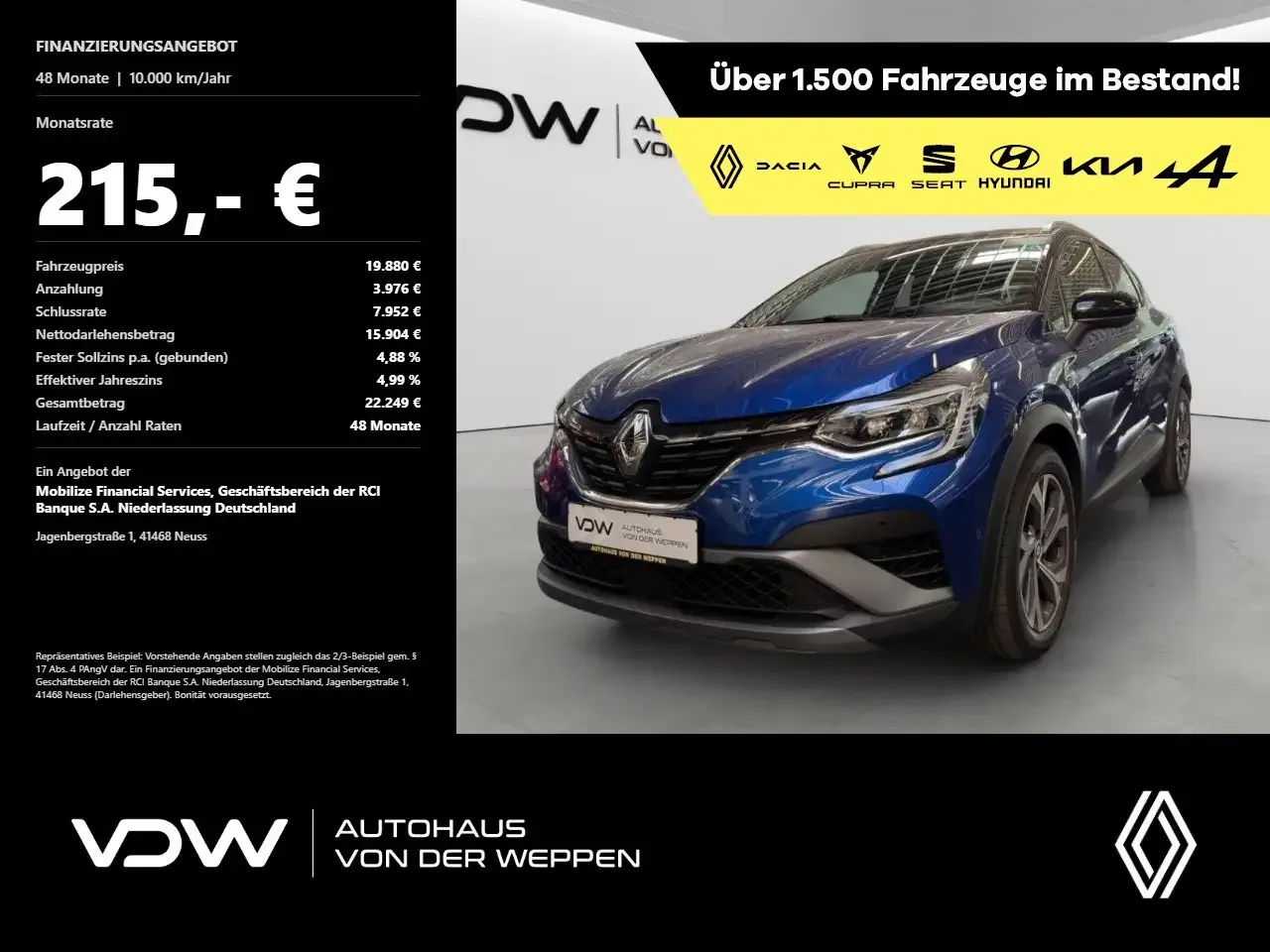 Renault Captur R.S. Line Info-Premium Paket Winterpaket Klima