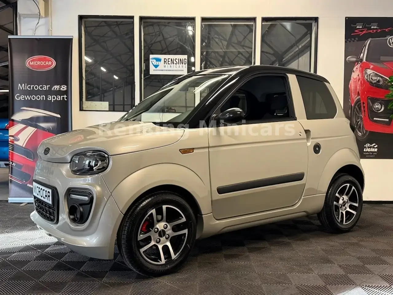 Microcar M.Go Beige 2021 KLIMA Mopedauto 8 PS Minicar 45